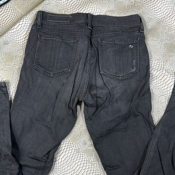 Rag and bone black super soft distressed skinny jeans - Picture 5 of 6